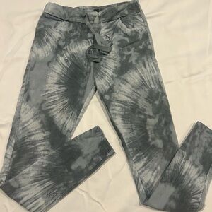 Gray Tie-Dye Track Pants